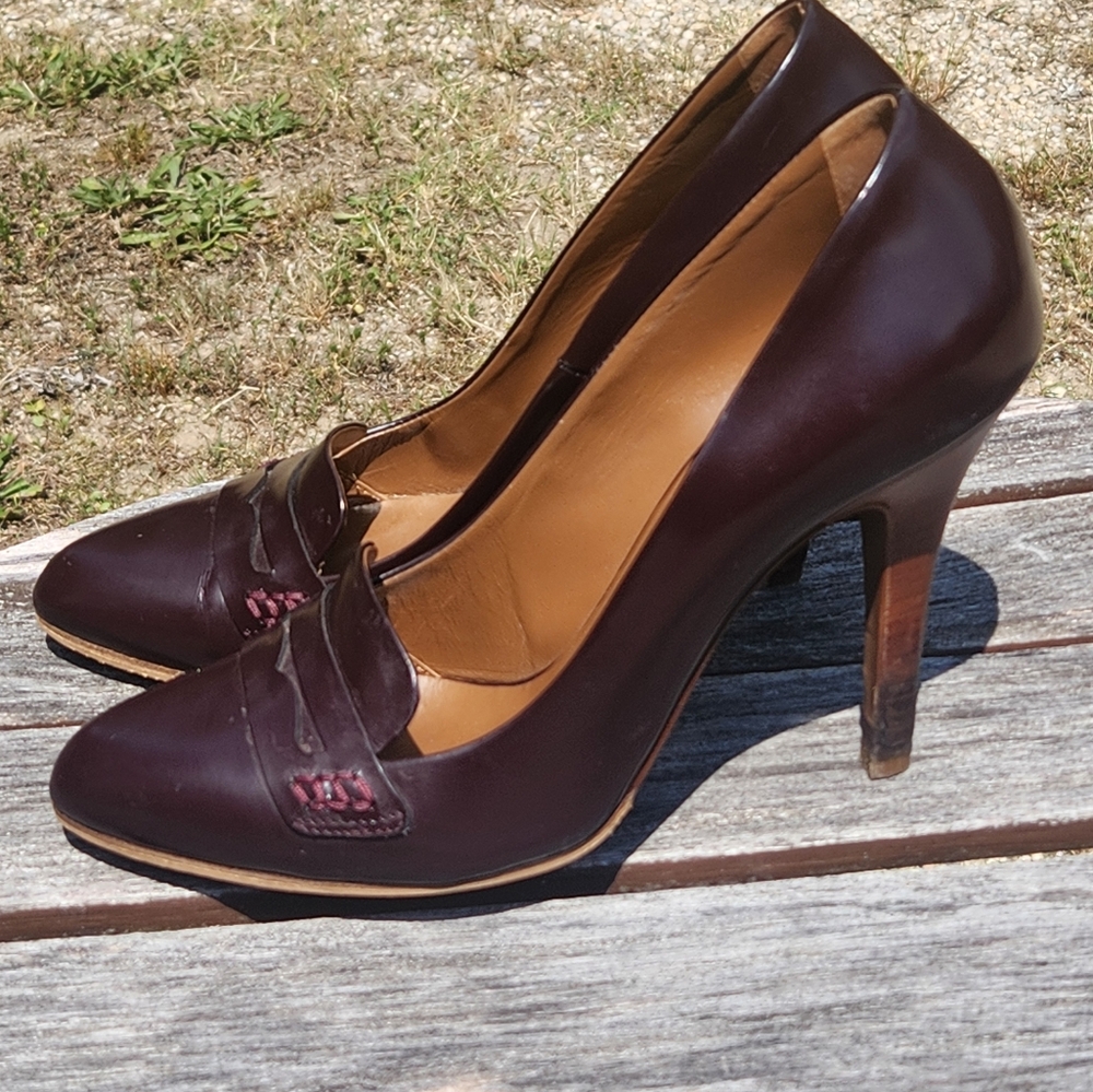 Hobbs London Leather Stiletto Heels Pumps Shoes 38